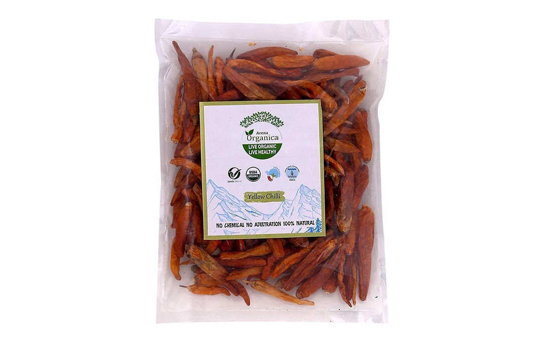 Arena Organica Yellow Chilli Whole    Pack  100 grams
